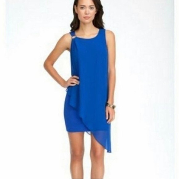 Bebe Sleeveless Shoulder Drape Dress Size S NWT - New Women | Color: RED - Picture 2 of 7